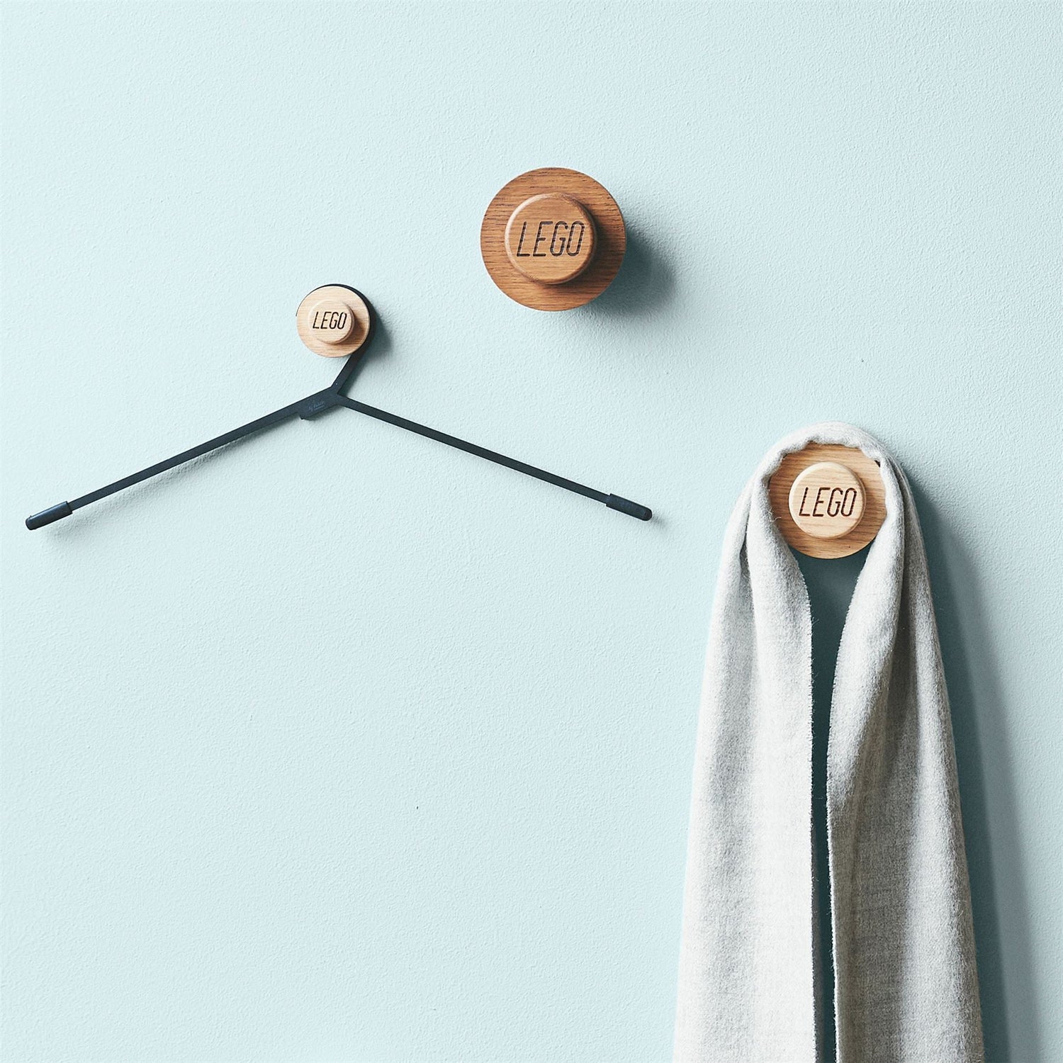 3 x Wall Mounted Wooden LEGO Hooks - Not A Boring Box