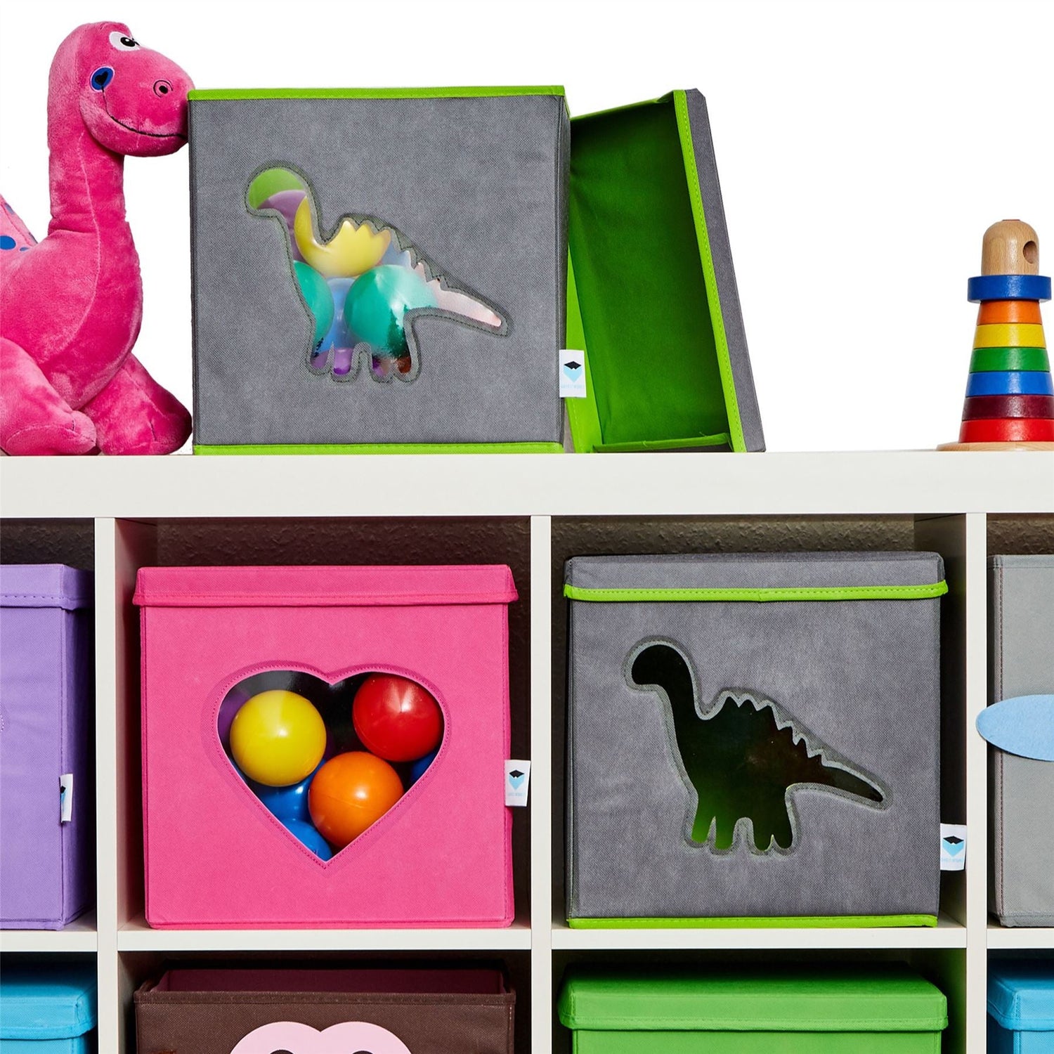 Lidded Toy Storage Cube With Window