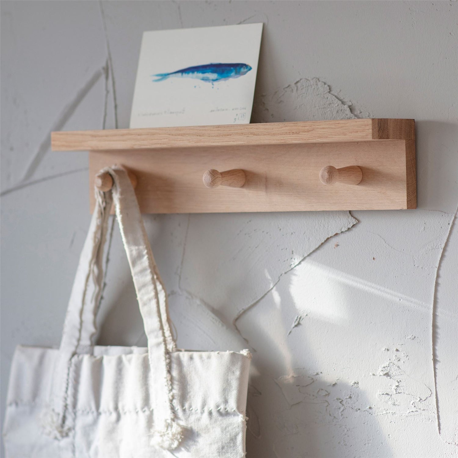 Hambledon 3 Peg Hook Rack with Shelf - Not A Boring Box APFE