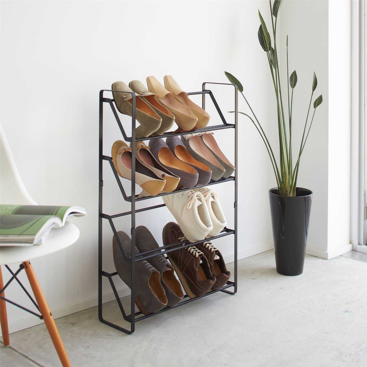 4 Tier Slimline Shoe Rack - Not A Boring Box APFE