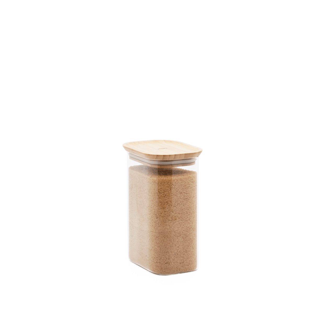Rectangular Glass Storage Canisters with Bamboo Lid