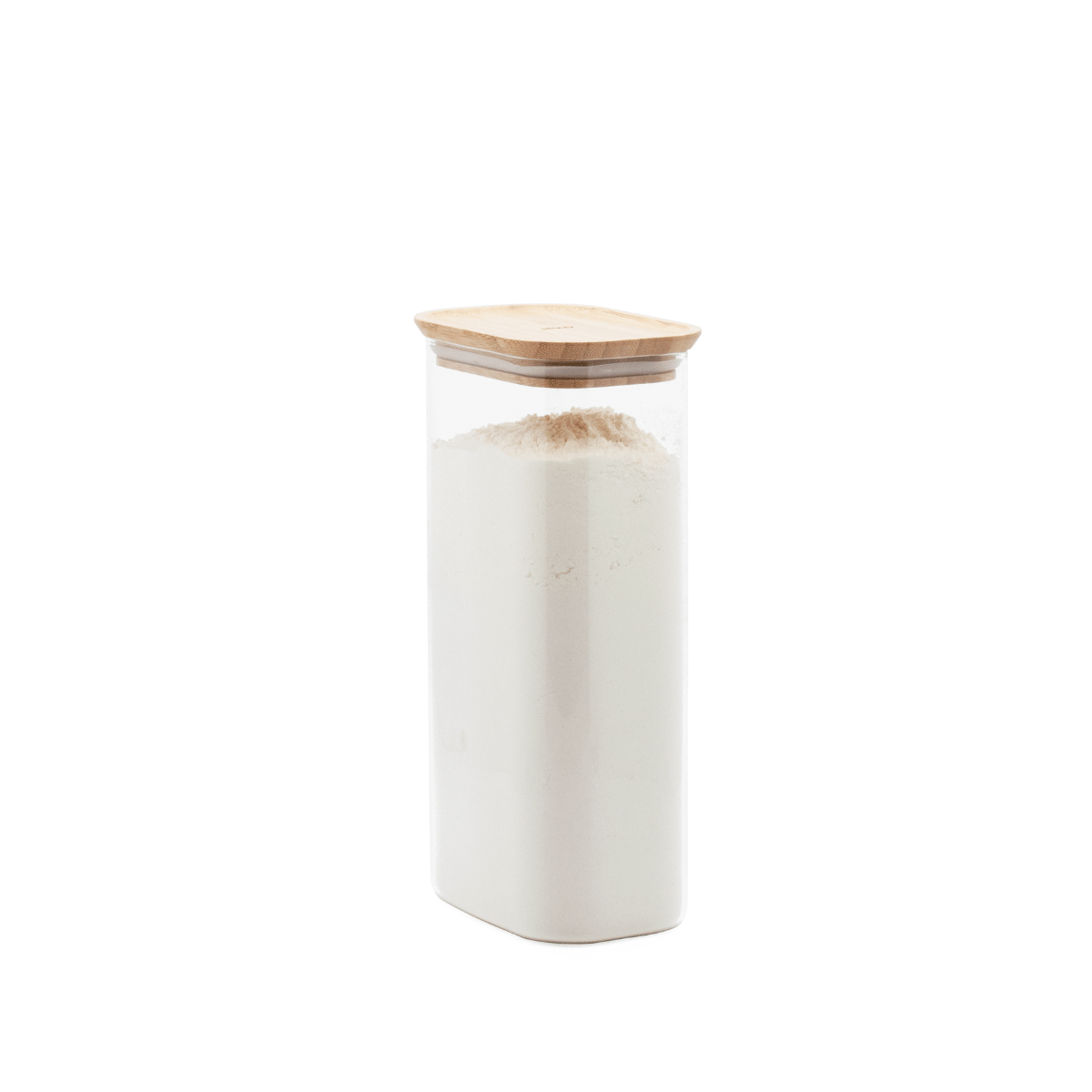 Rectangular Glass Storage Canisters with Bamboo Lid