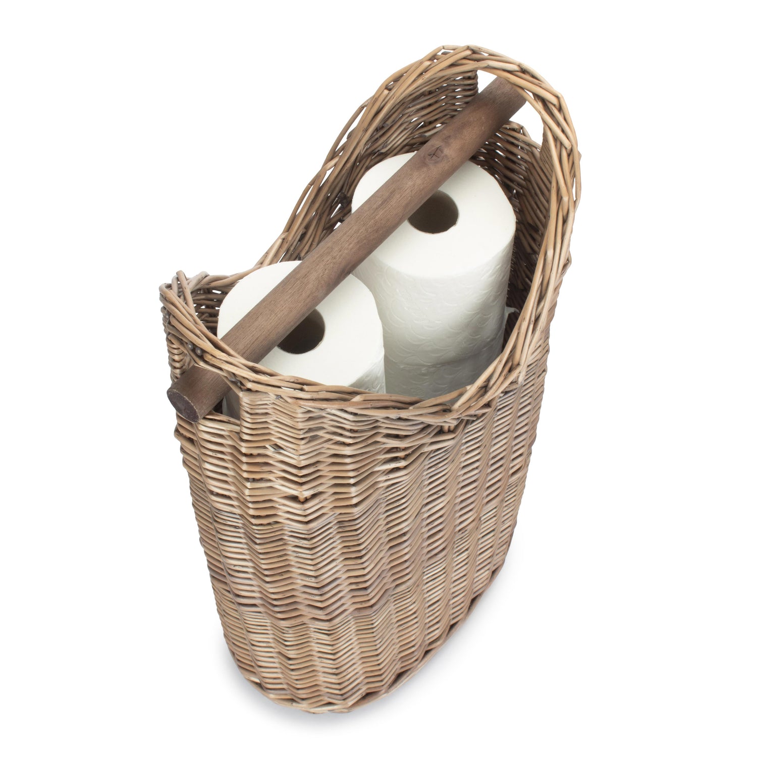 Handmade Wicker Toilet Roll Holder - Not A Boring Box