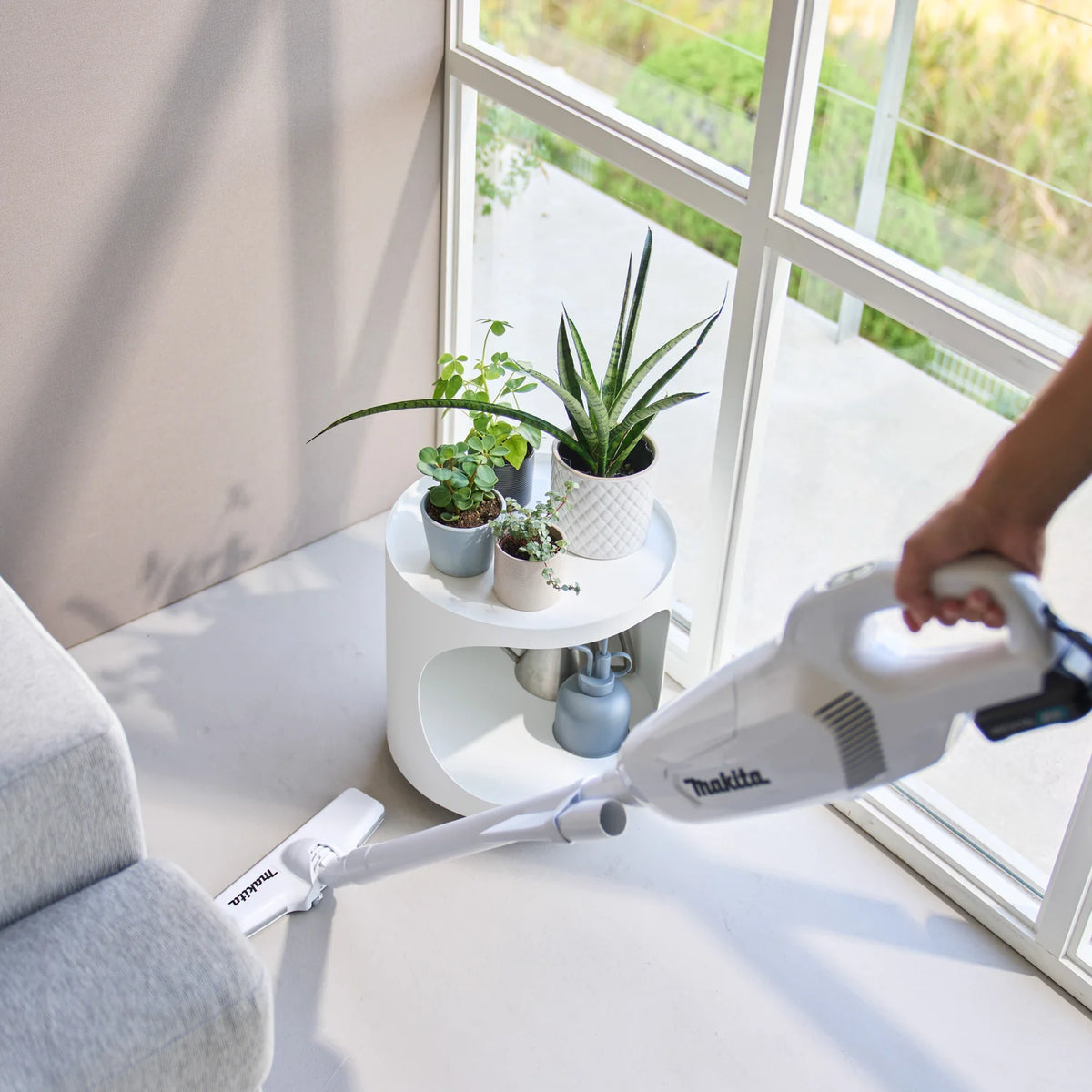 Side Table with Hidden Storage & Castors