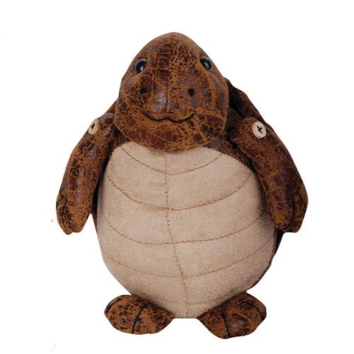 Aged Faux Leather Animal Door Stop - Not A Boring Box