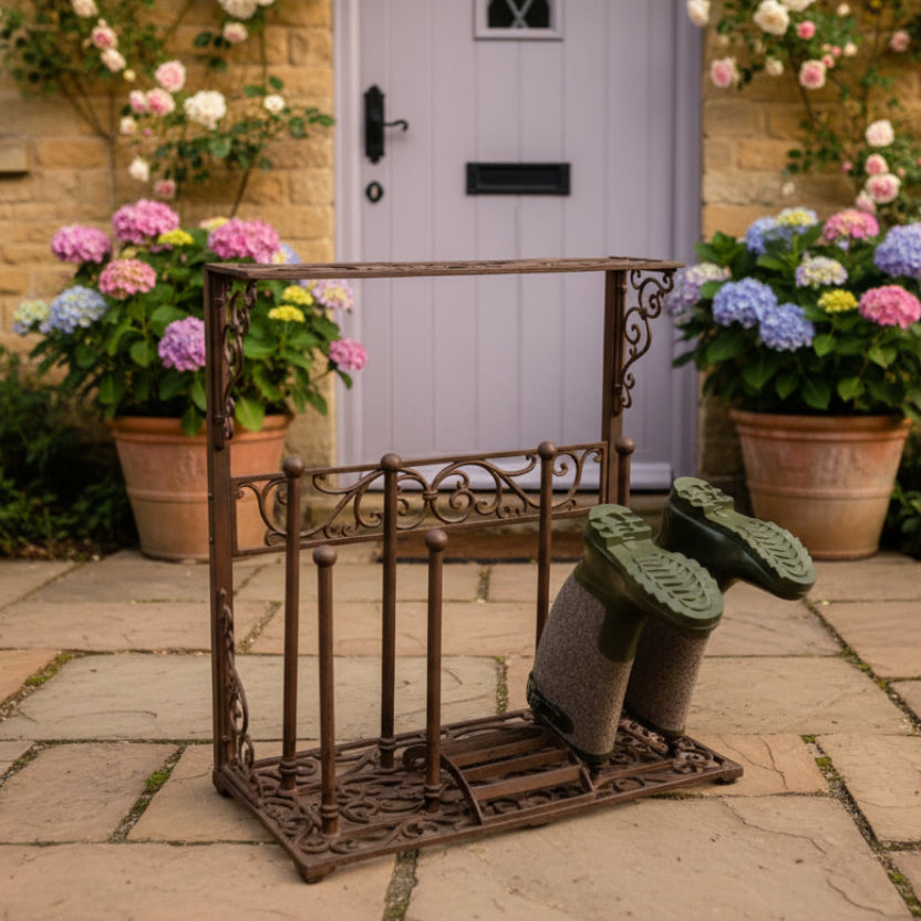 Wellington Boot Rack - Wrought Iron