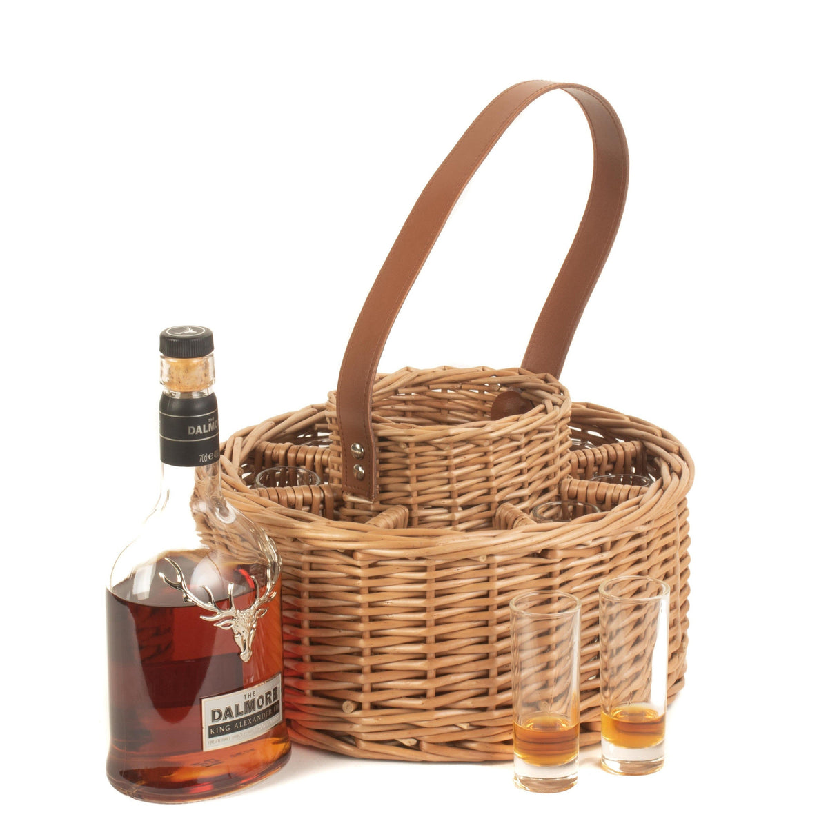Round Whisky Celebration Carrier with 8 Glasses