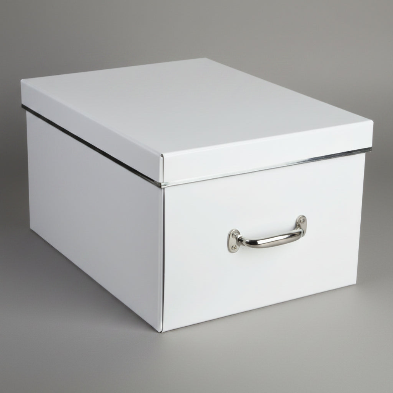 Large Storage Box with Metal Handles