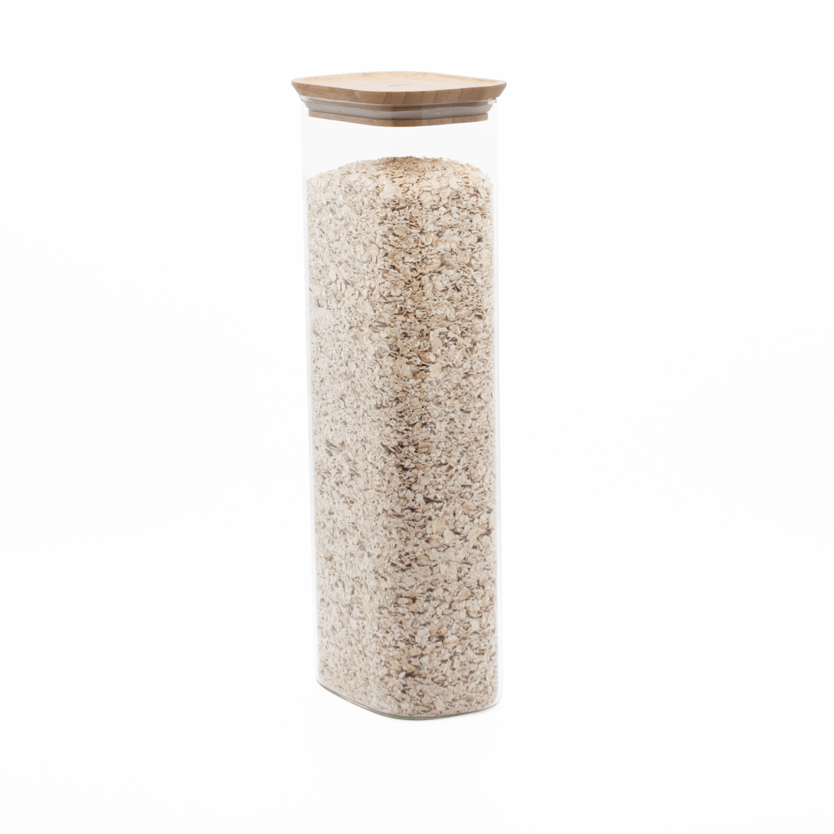 Rectangular Glass Storage Canisters with Bamboo Lid