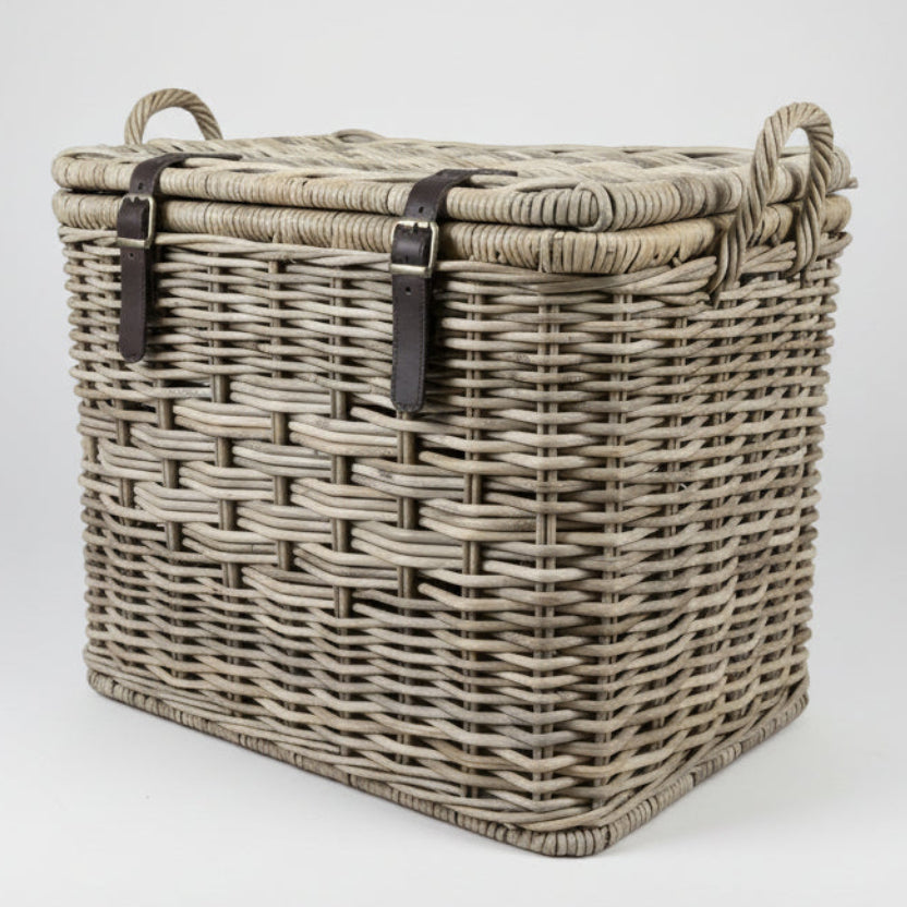 Large Handmade Rattan Chest