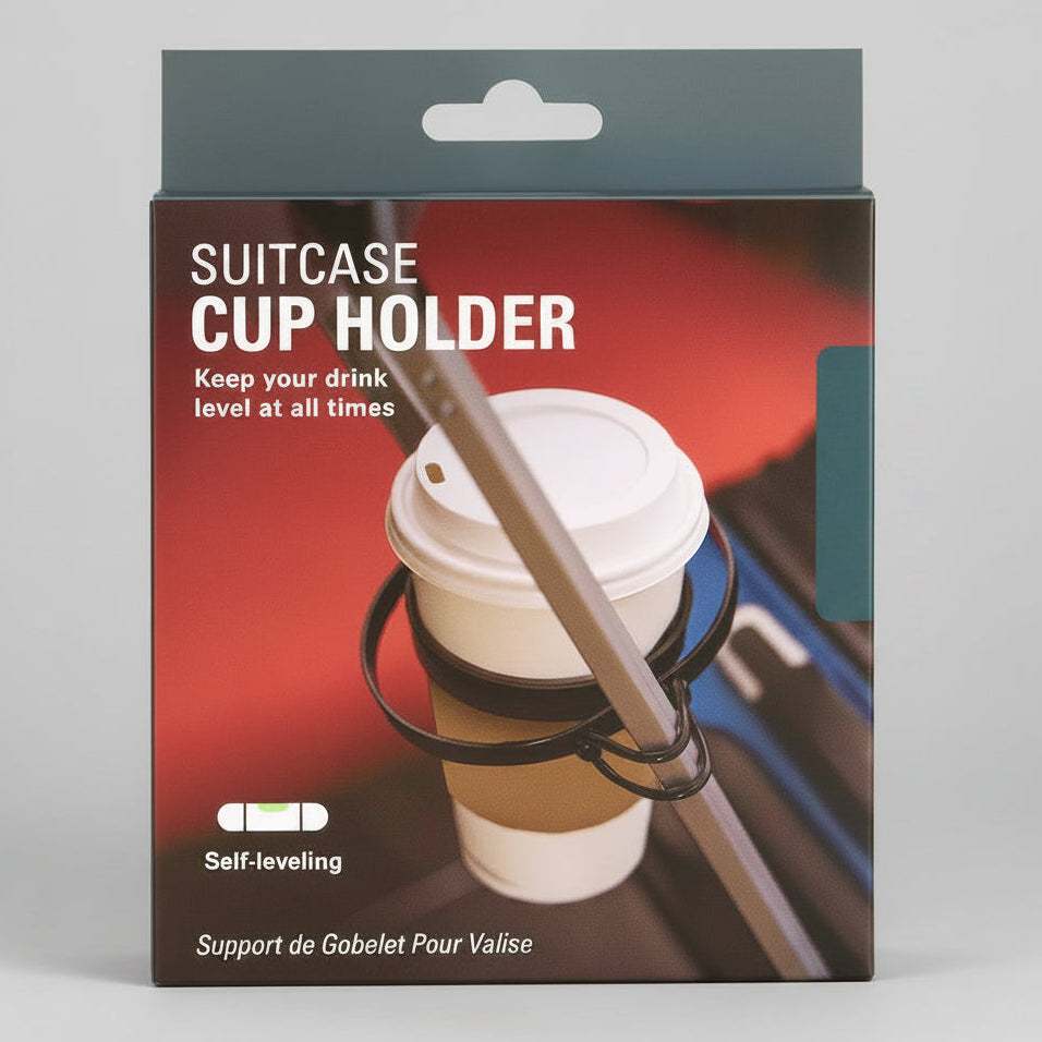 Self-Levelling Suitcase Cup Holder