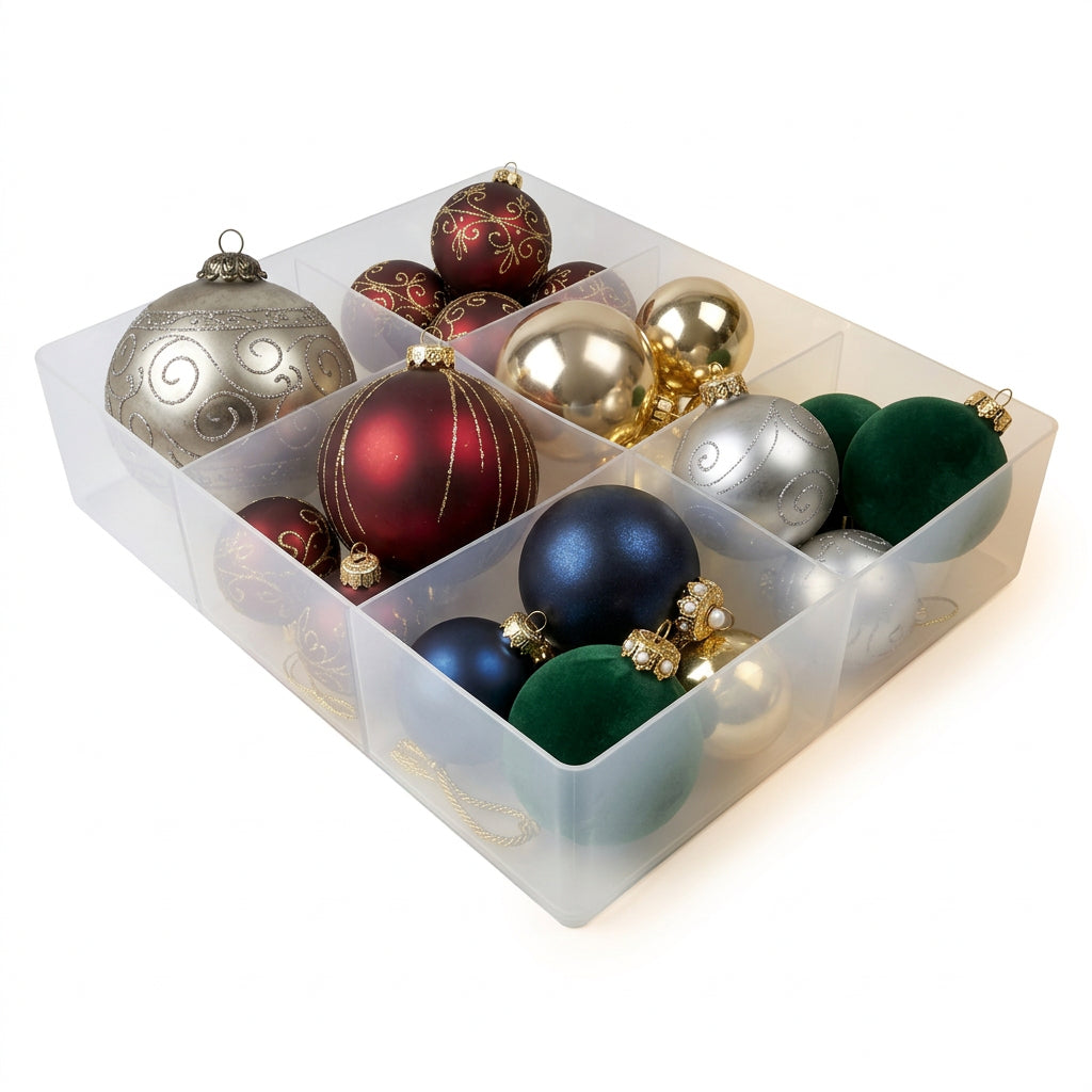 6 Compartment Craft Storage Tray – Clear Plastic Organiser For Larger Craft Items