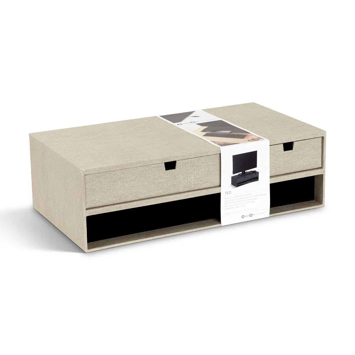 Monitor Riser with Drawers - Ted