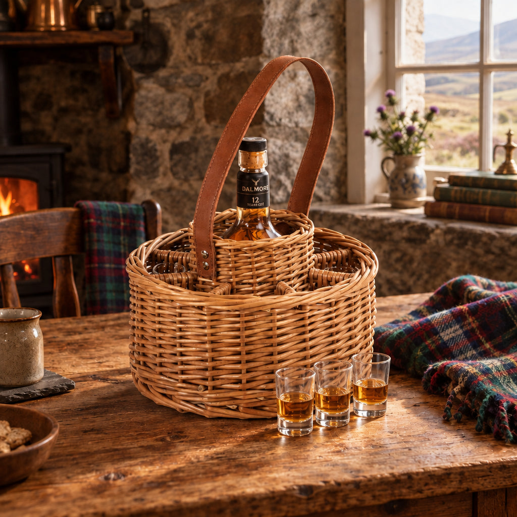 Round Whisky Celebration Carrier with 8 Glasses