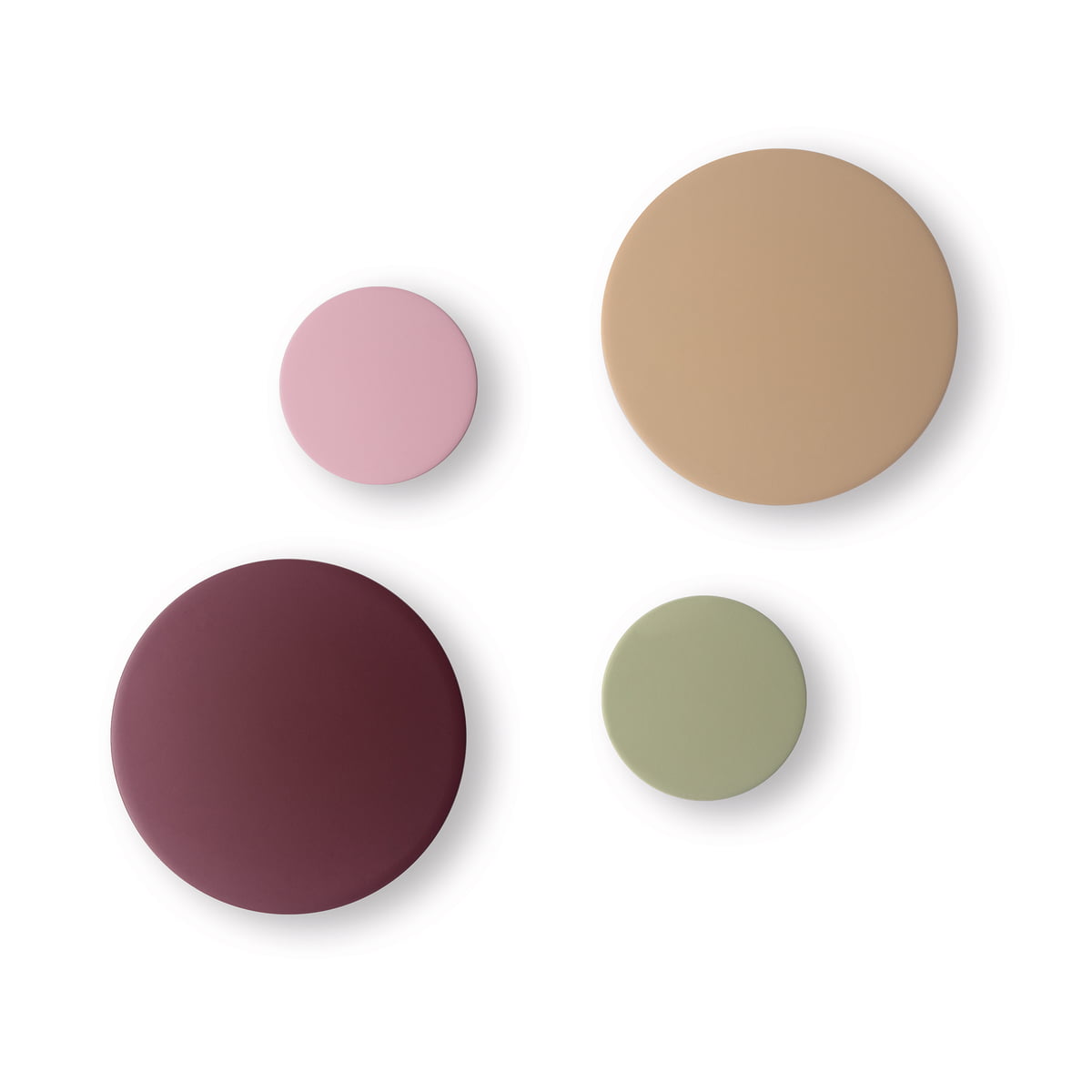 Set of 4 Round Wall Hooks - Not A Boring Box