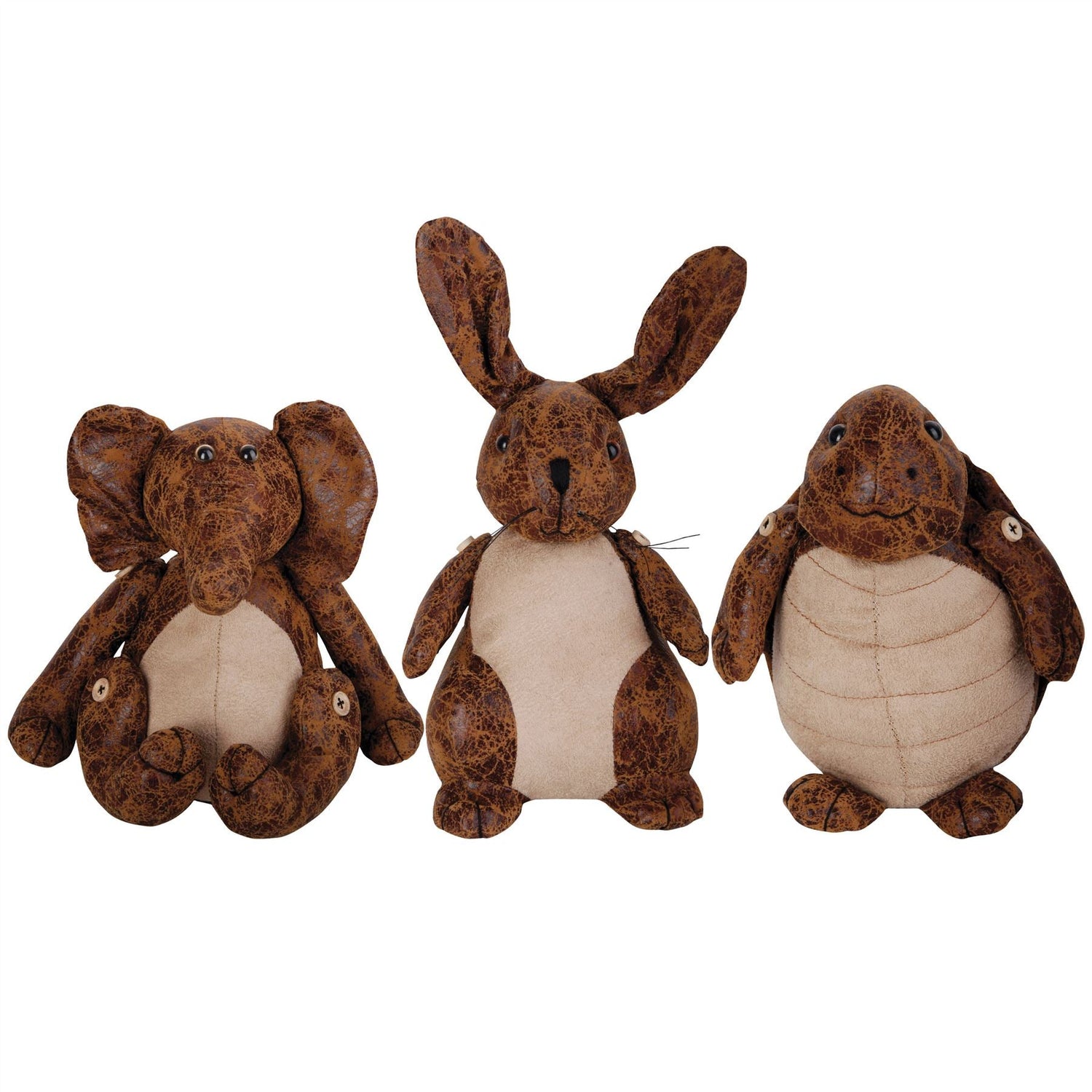 Aged Faux Leather Animal Door Stop - Not A Boring Box