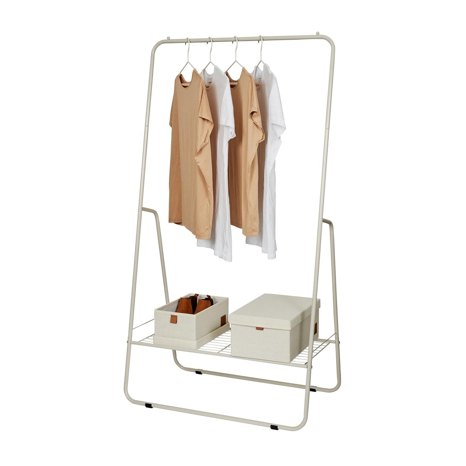 Freestanding Garment Rail with Shelf - Not A Boring Box APFE