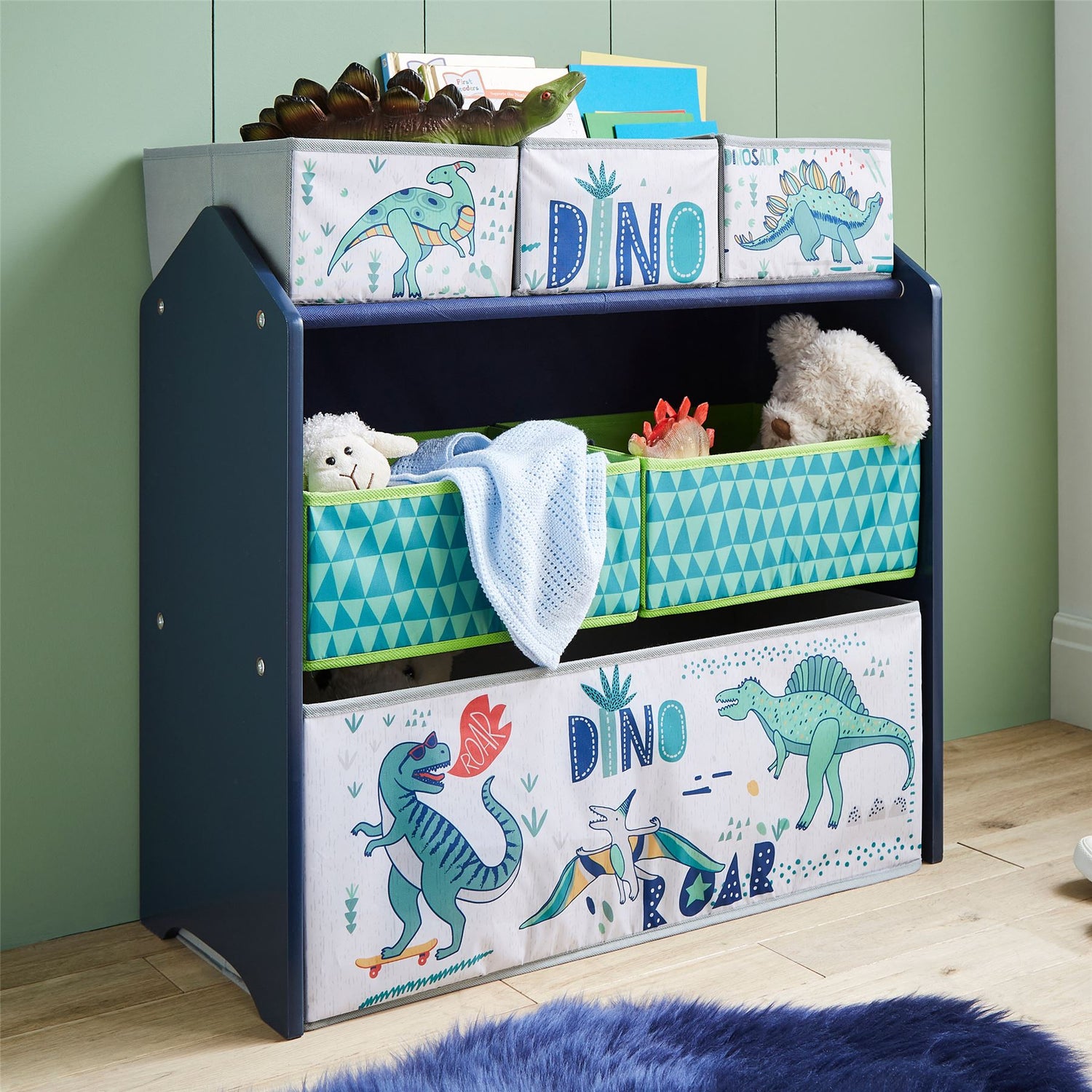 Children'S 3 Tier Storage Unit - Dinosaur