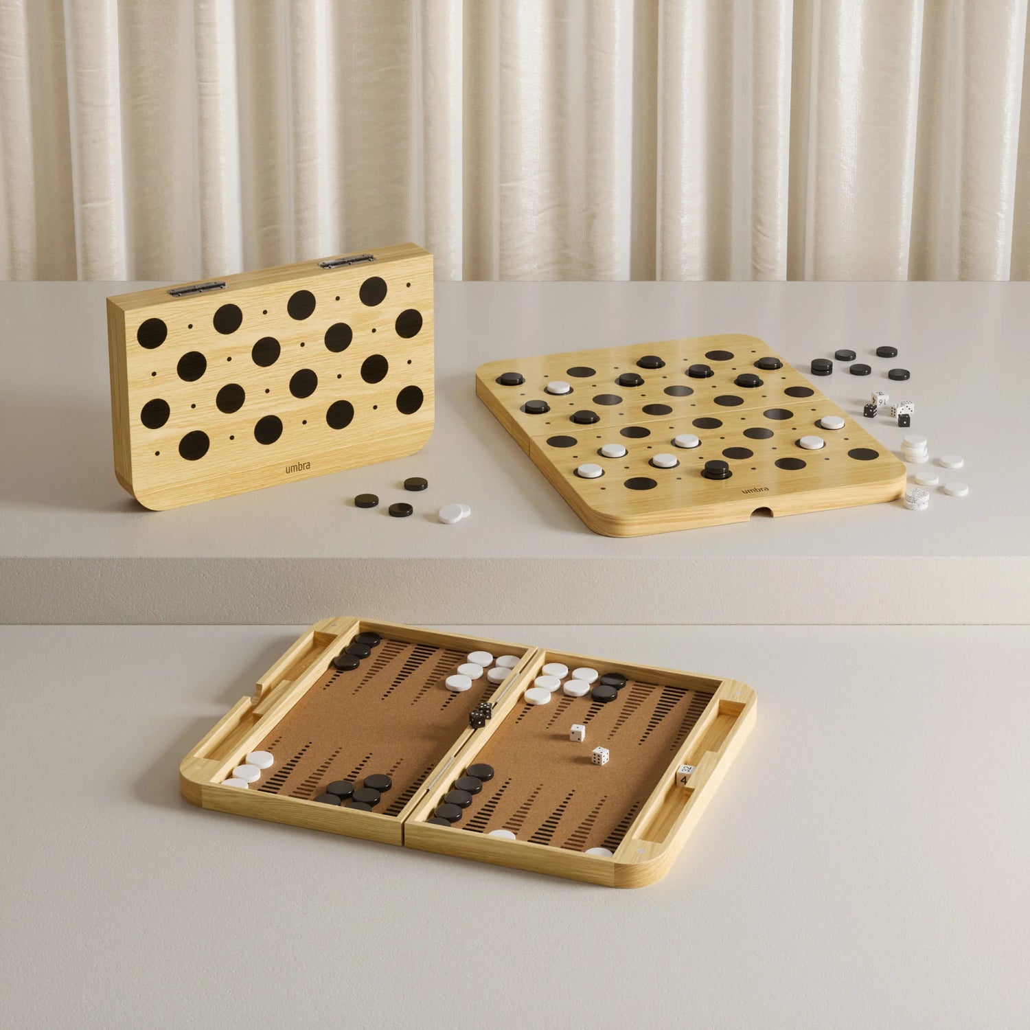 Blitz Backgammon & Draughts Set