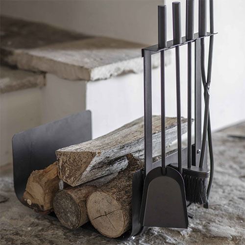 Fireside Log Holder & Companion Set - Stanton