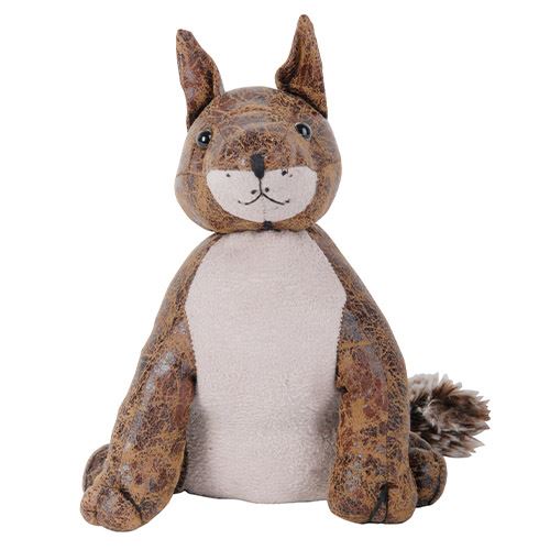 Aged Faux Leather Animal Door Stop - Not A Boring Box