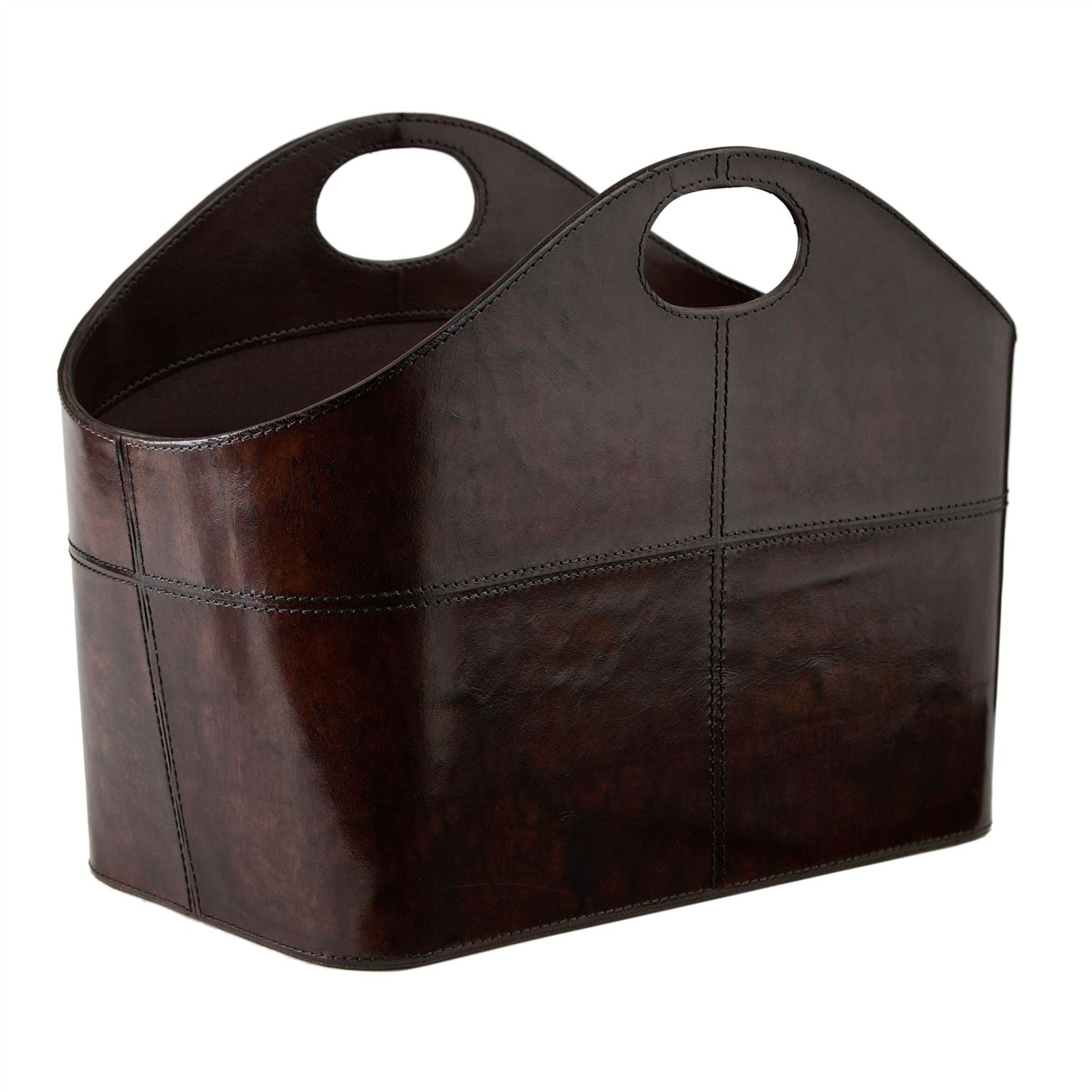 Leather Storage Basket - Curved - Not A Boring Box