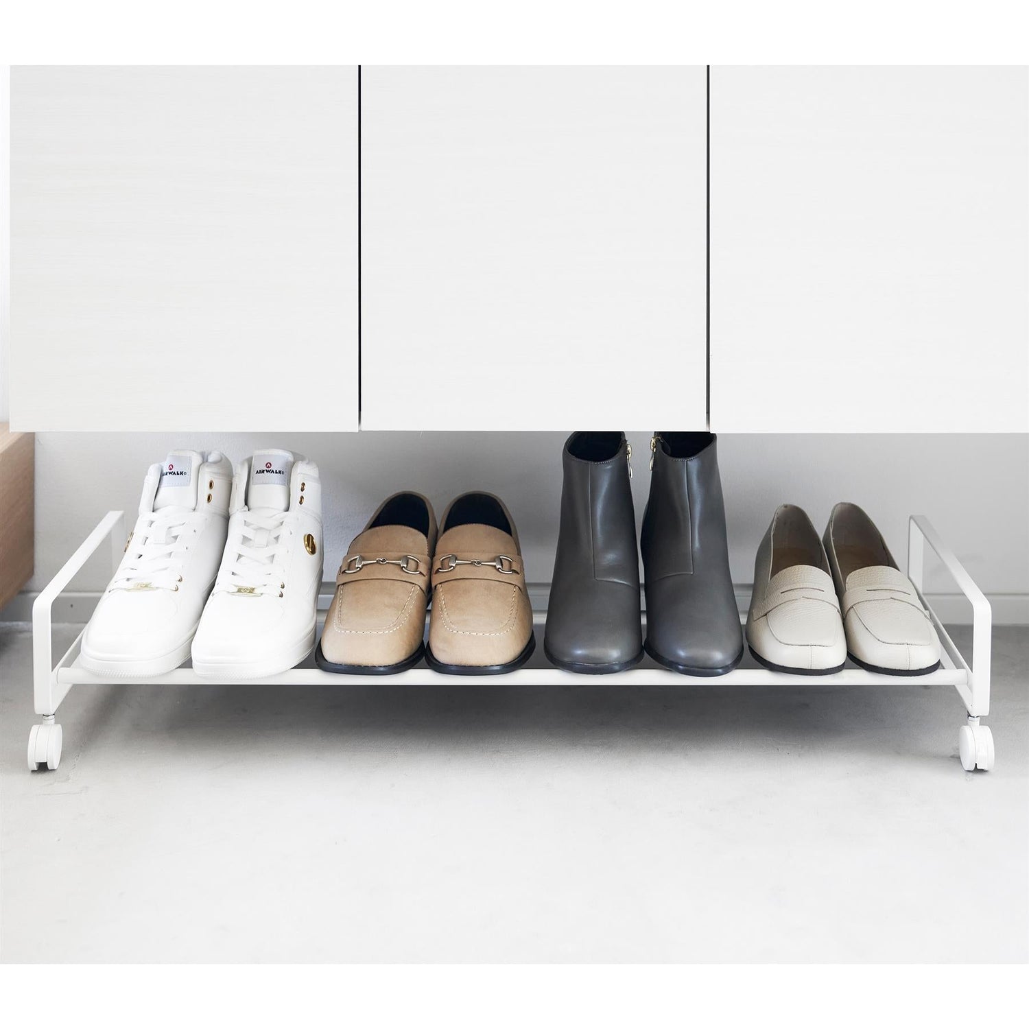 Compact Shoe Rack with Castors - Not A Boring Box APFE