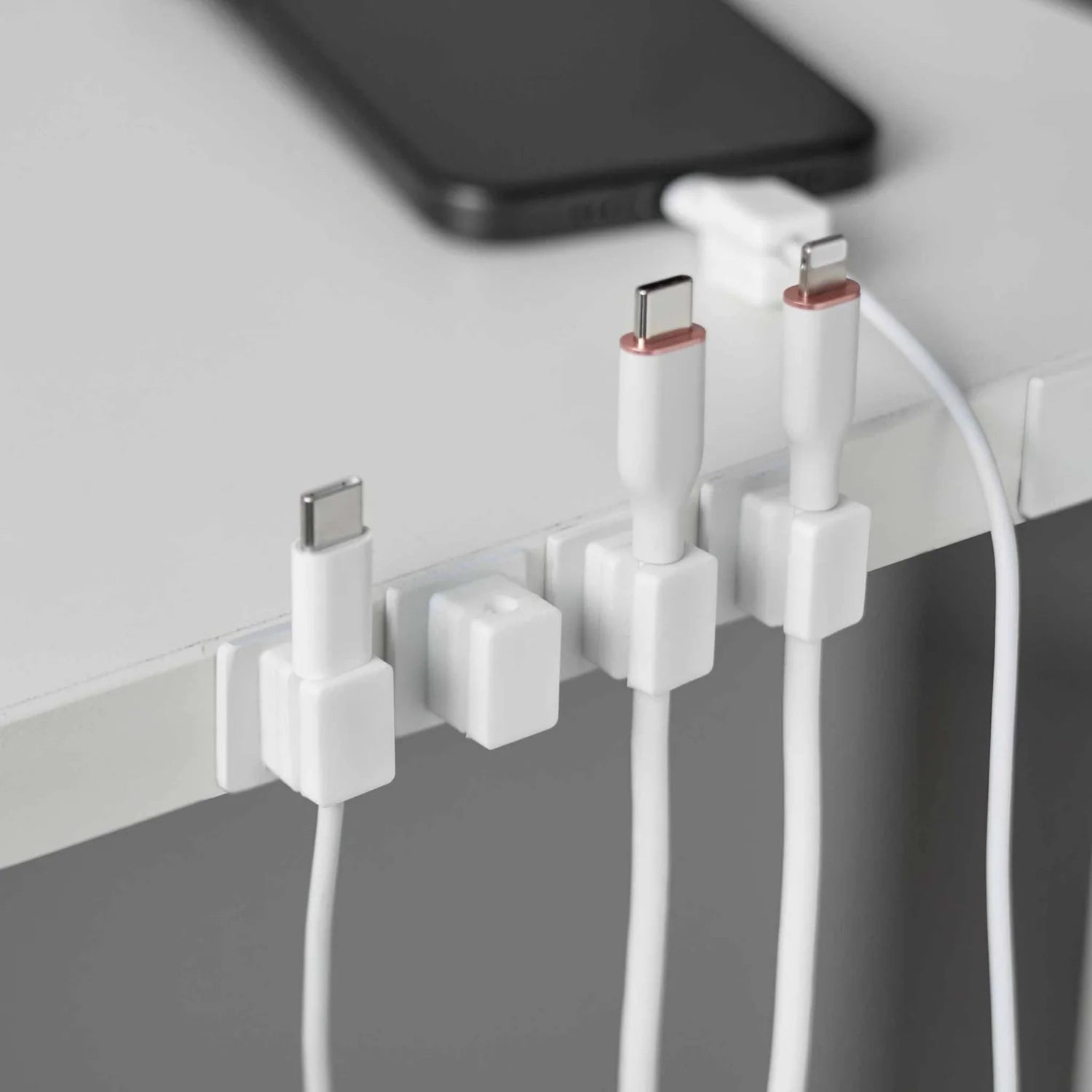 5 x Magnetic Cable Holders With Adhesive Base