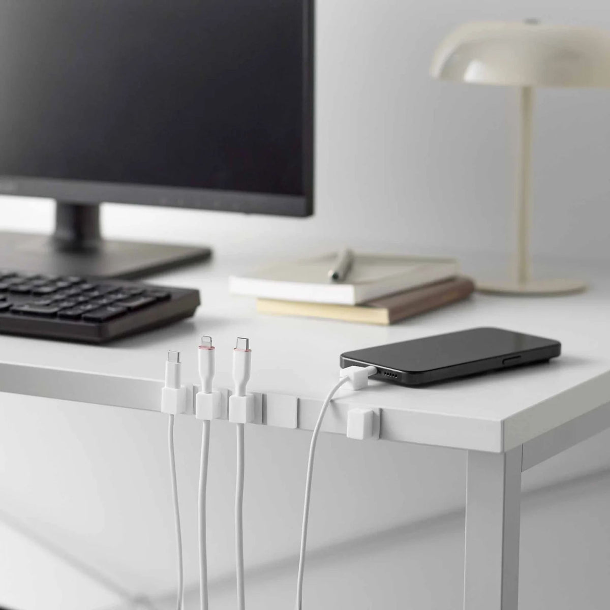 5 x Magnetic Cable Holders With Adhesive Base