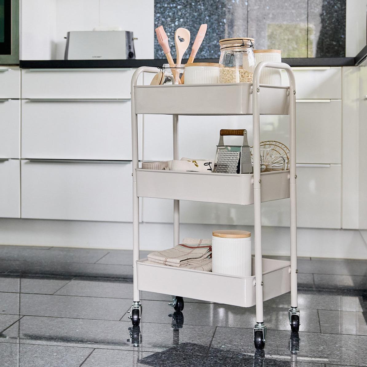 3 Tier Storage Trolley With Castors