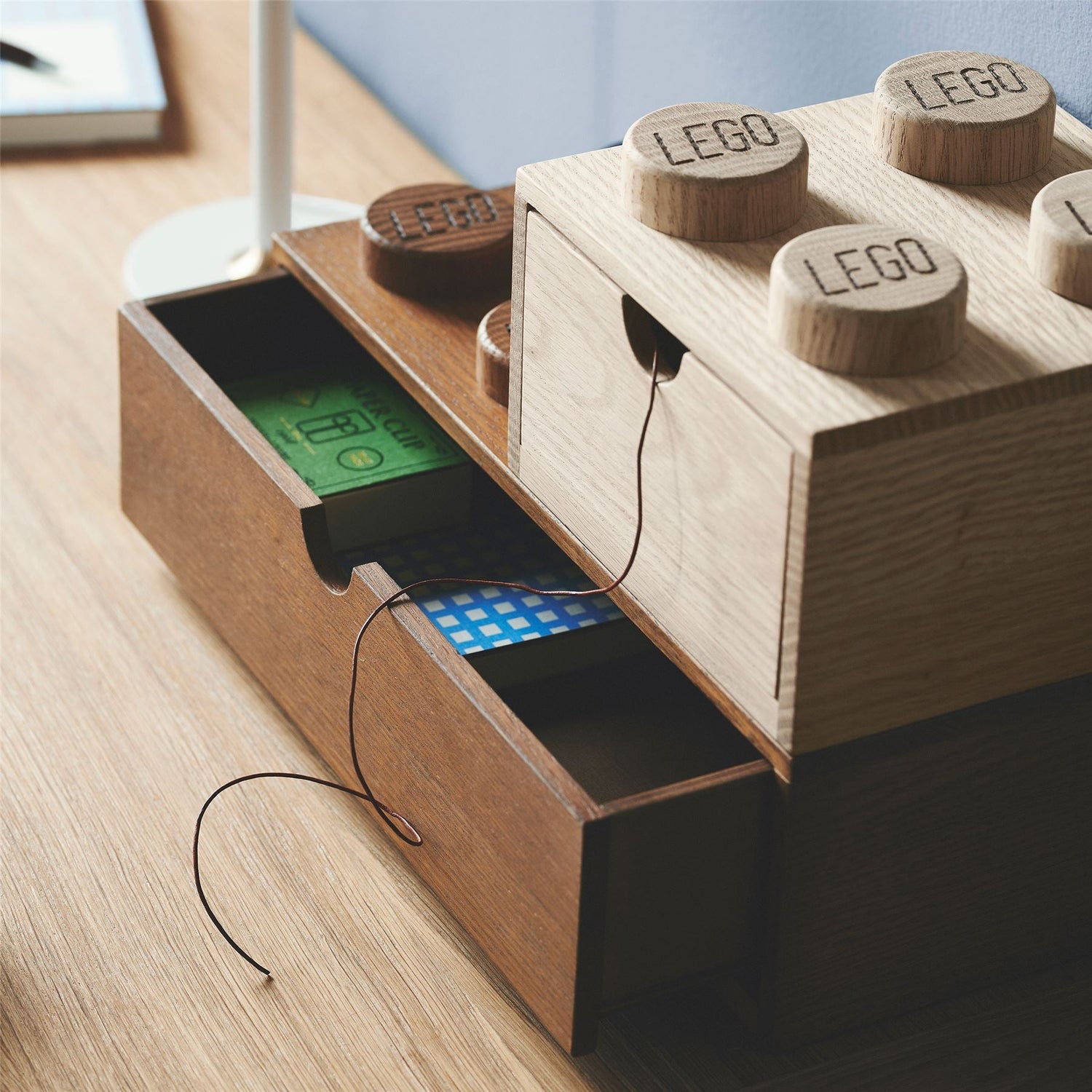 Giant LEGO Brick Wooden Desktop Drawer - Medium - Not A Boring Box