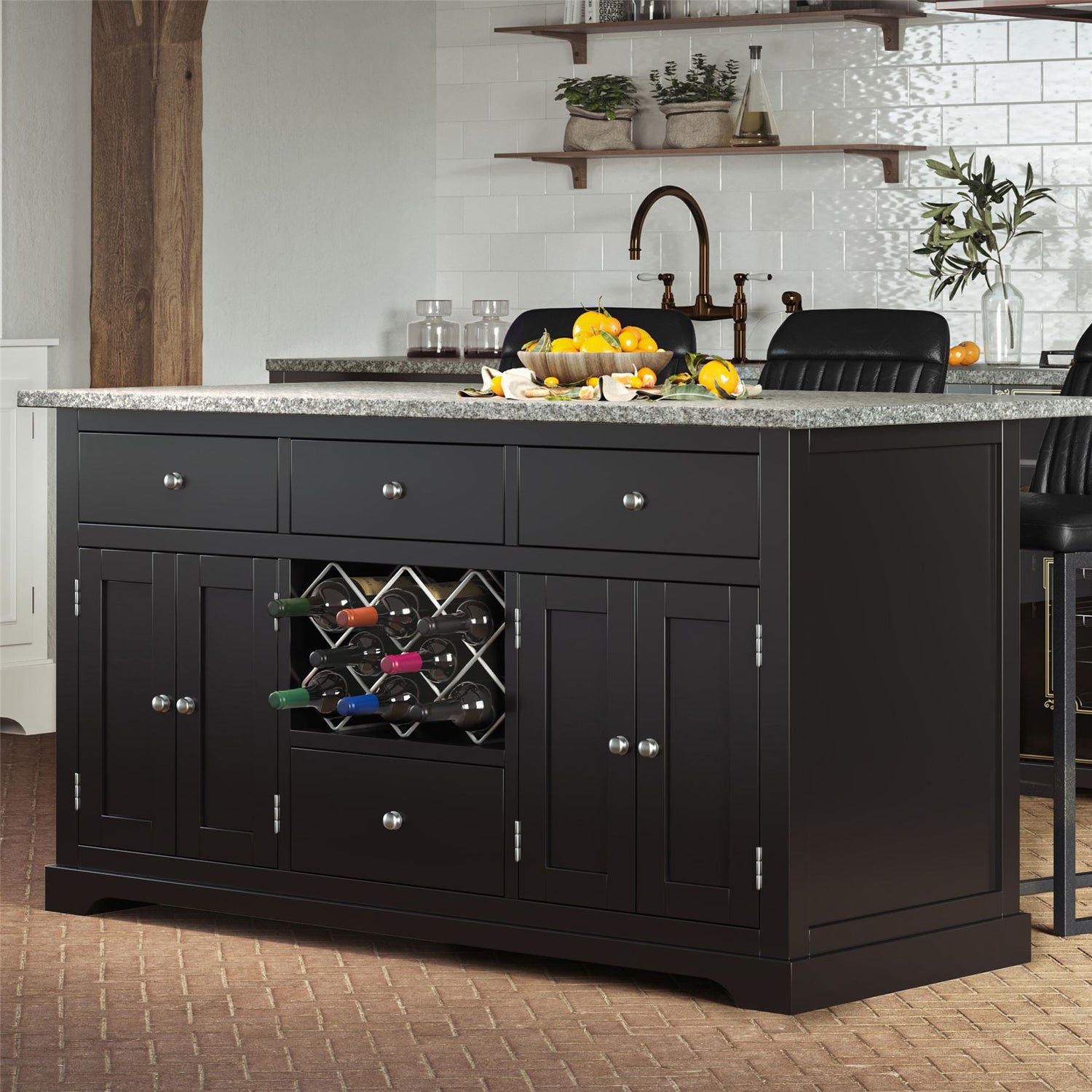 Kitchen Island - Black - Not A Boring Box