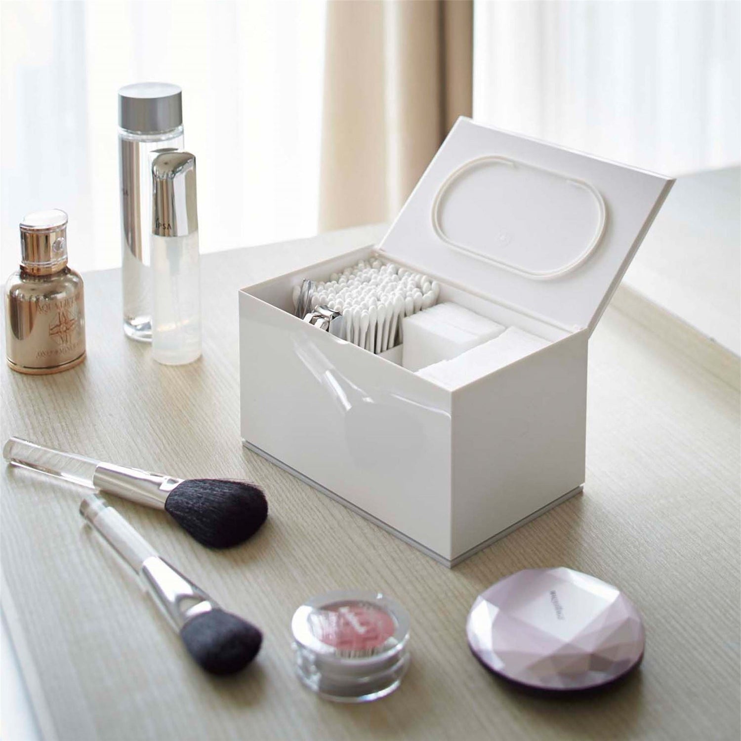 Cotton Pad and Bud Lidded Storage Box - Not A Boring Box APFE