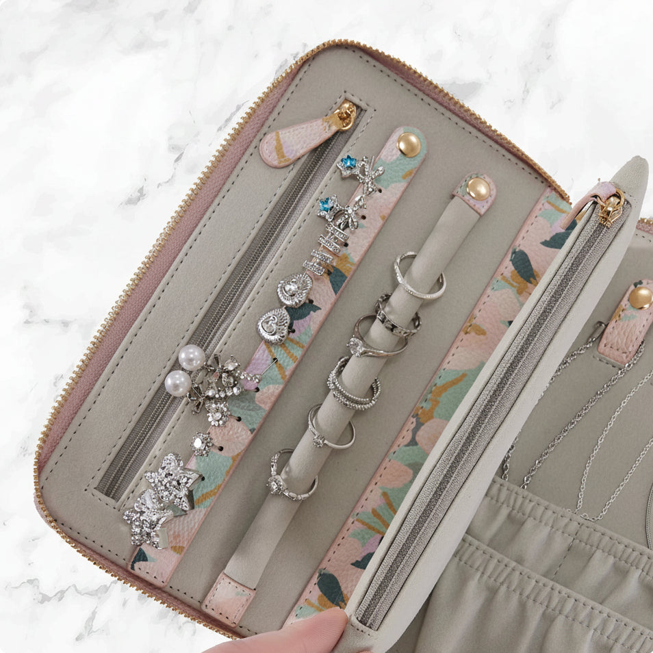 Travel Jewellery Case - Floral