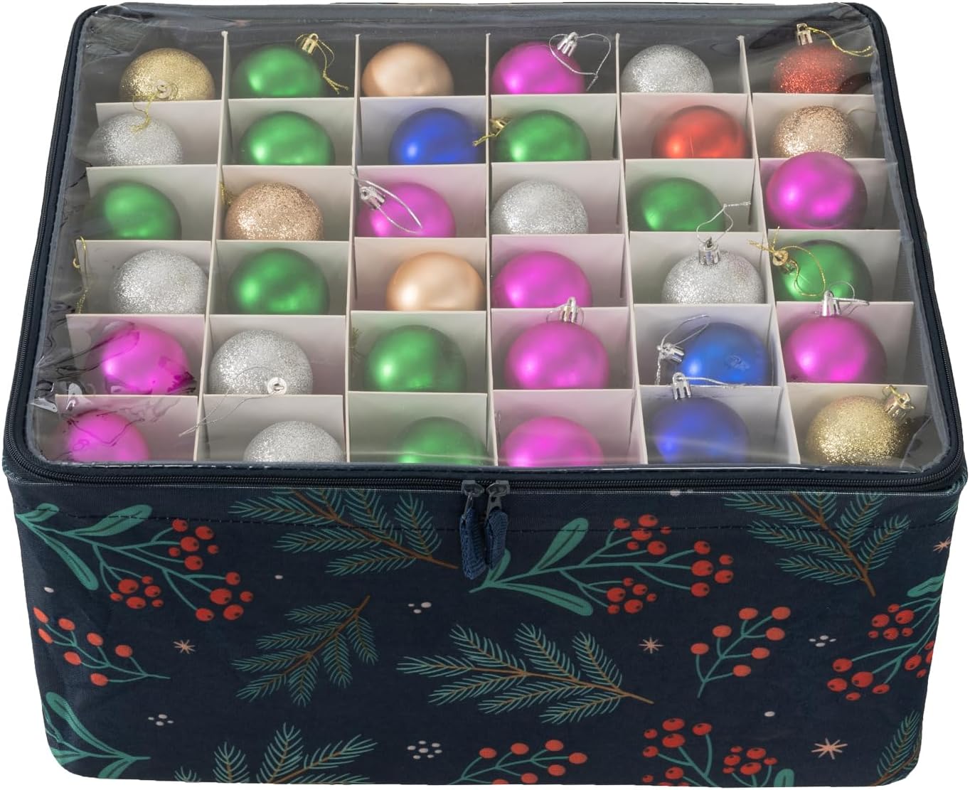 Christmas 72 Bauble Storage Box With Dividers