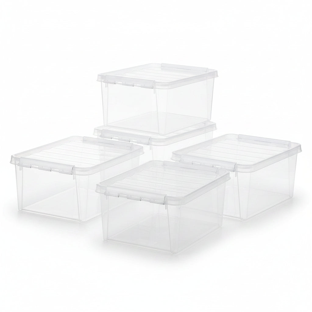 Smartstore 14L Clear Plastic Storage Box With Clip Lid