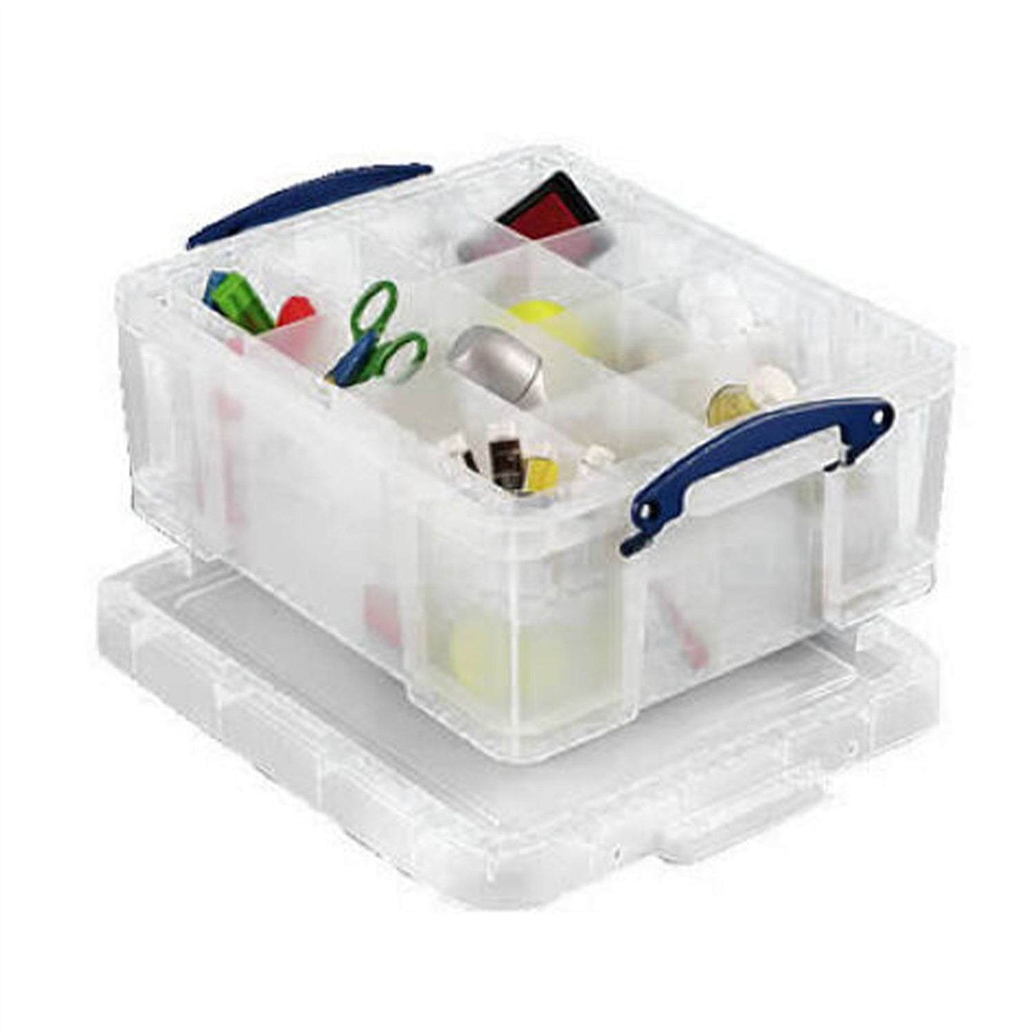 21 Litre Craft Storage Box With 2 Divider Trays