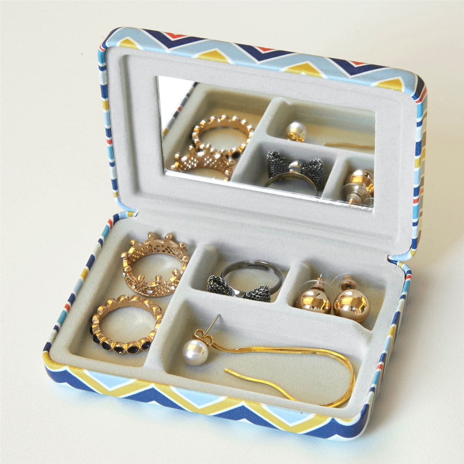Travel Jewellery Case - Zigzag - Not A Boring Box APFE