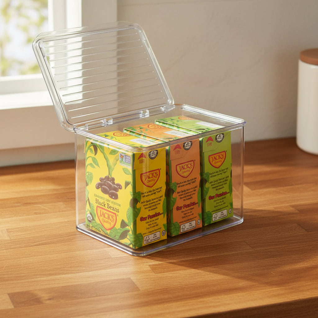 iDesign Small Lidded Stackable Storage Box