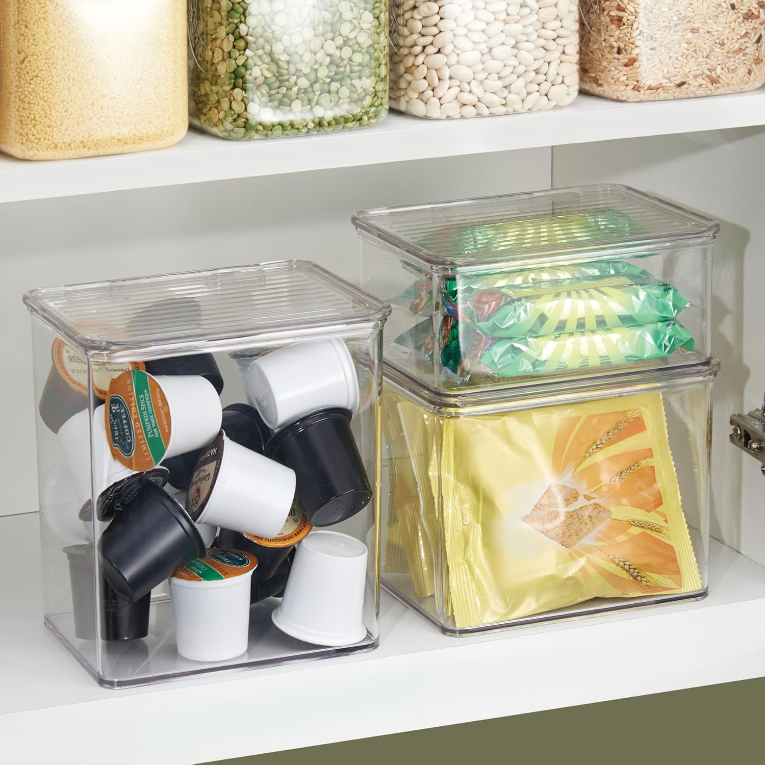 iDesign Small Lidded Stackable Storage Box