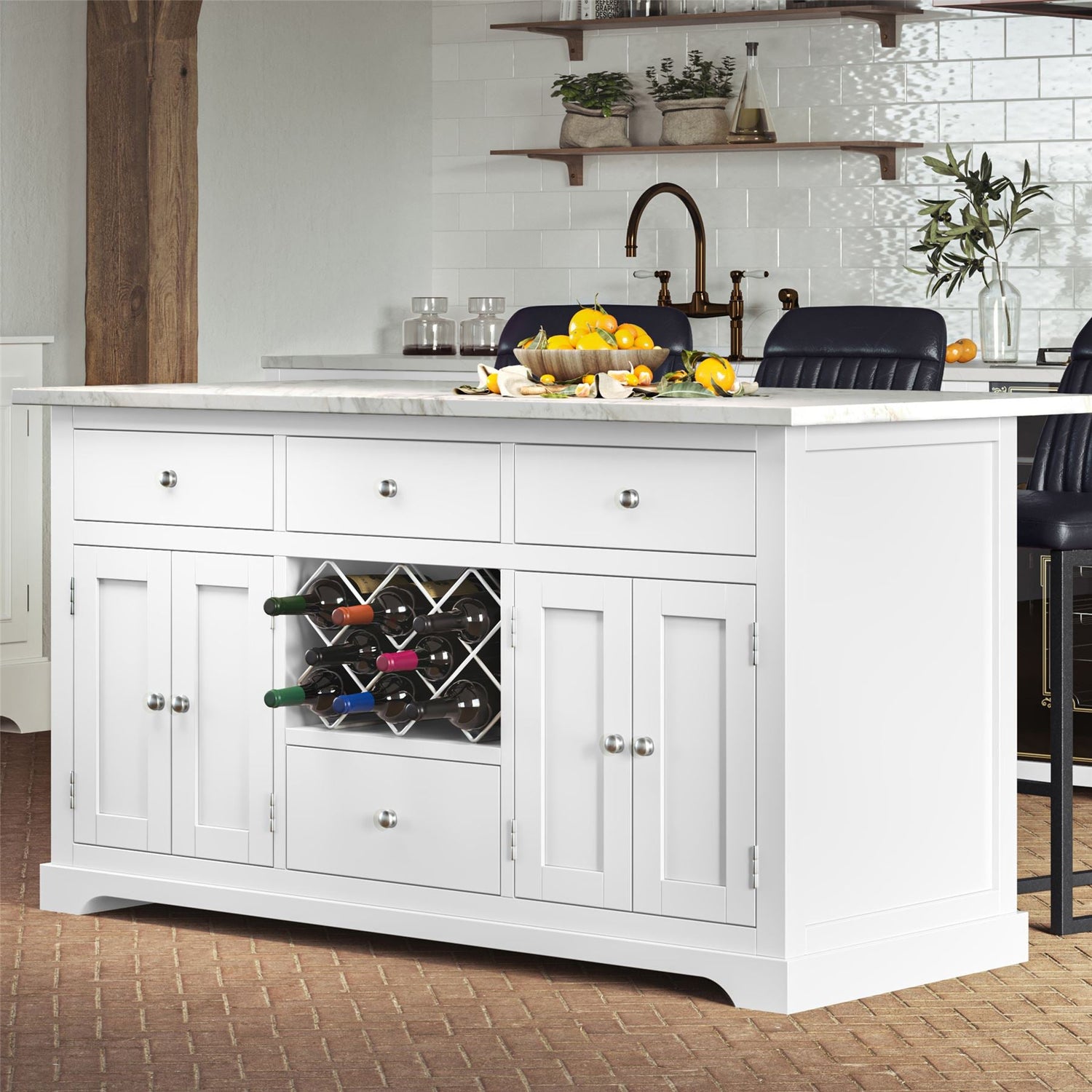 Kitchen Island - White - Not A Boring Box