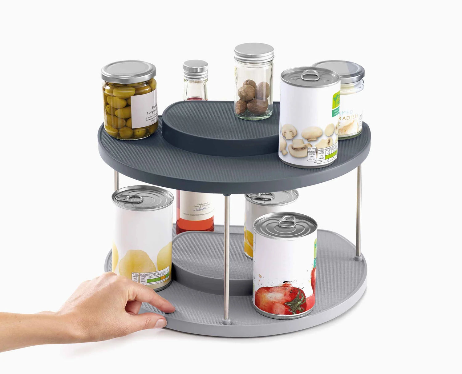 Cupboardstore 2 Tier Rotating Organiser