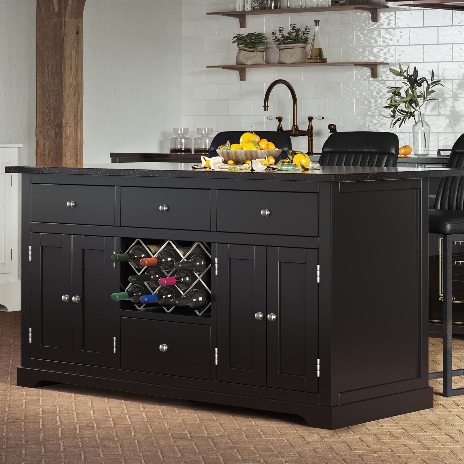 Kitchen Island - Black