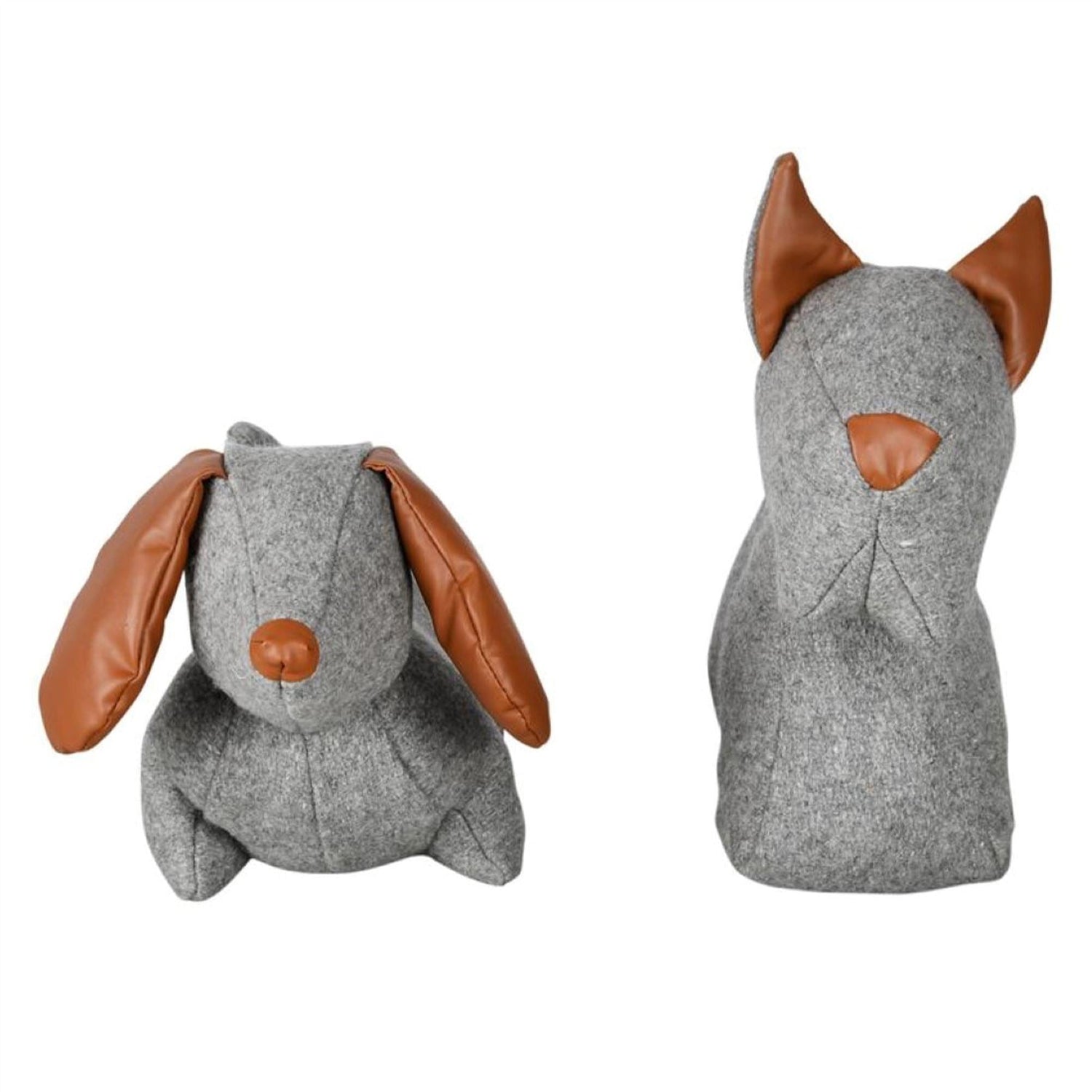 Felt & Faux Leather Doggy Doorstop - Not A Boring Box