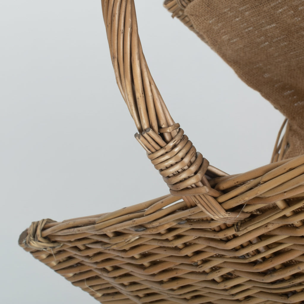 Handmade Contemporary Log Basket With Lining - Not A Boring Box