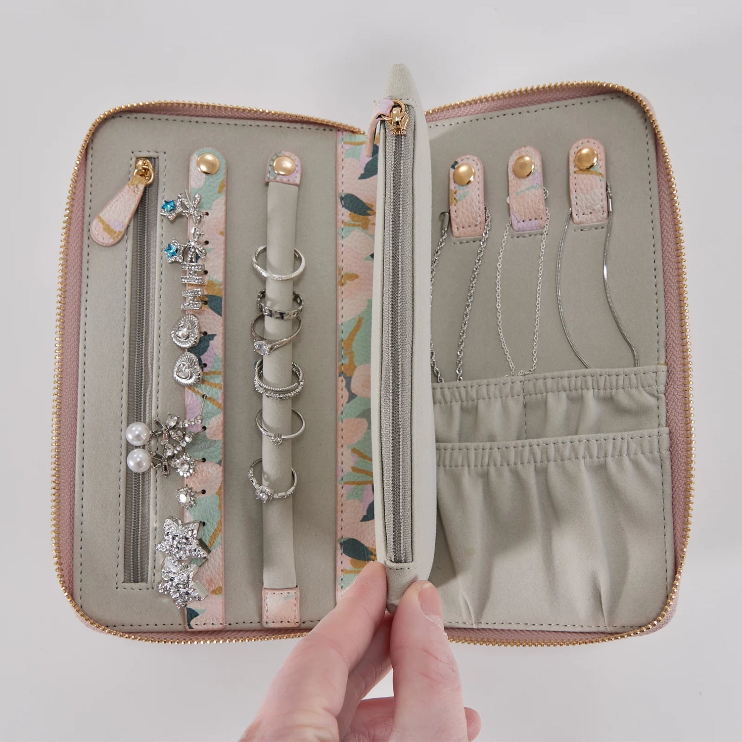 Travel Jewellery Case - Floral