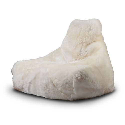 Mighty-B Sheepskin Beanbag Chair - The Furry One - Not A Boring Box