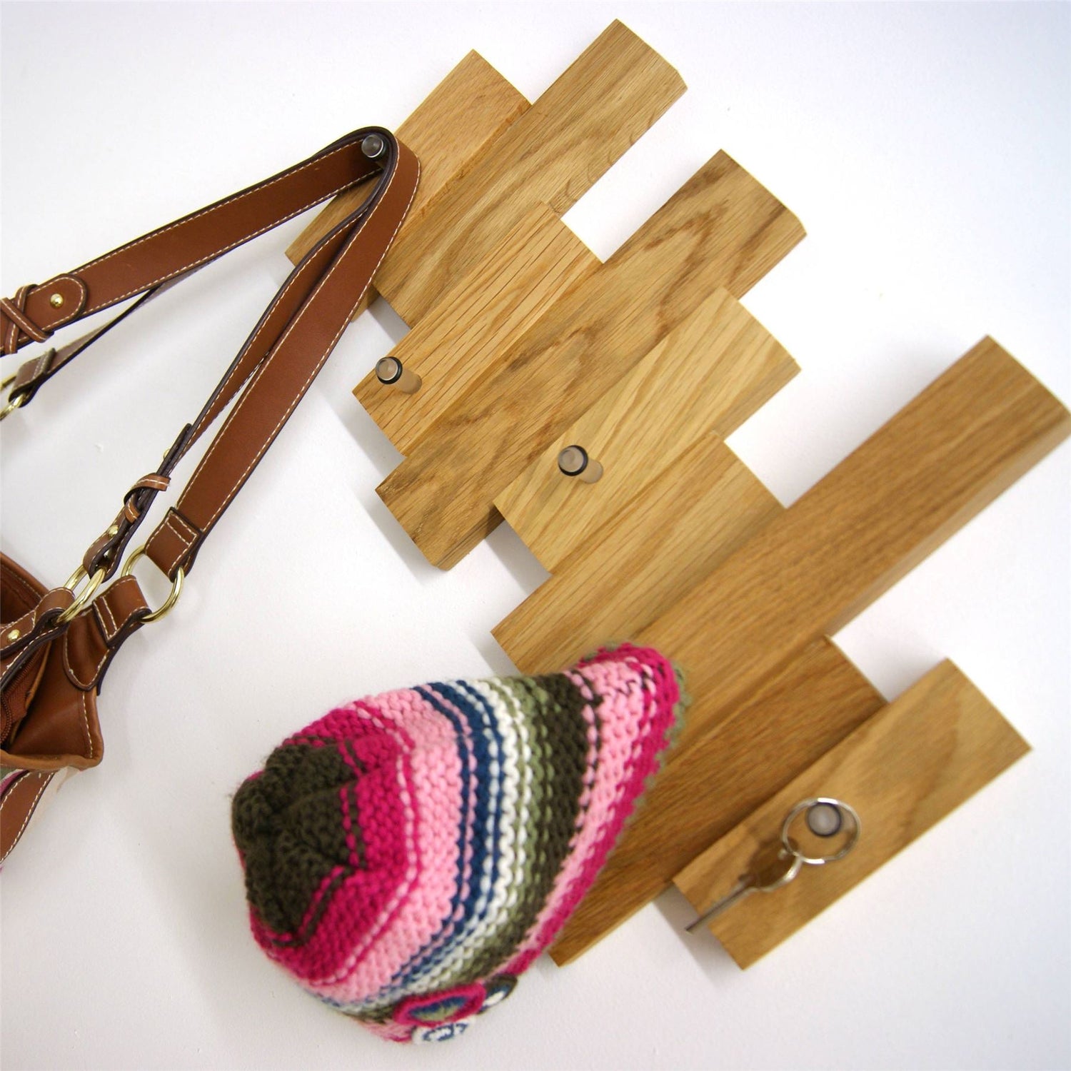 Block - Oak Coat Hook