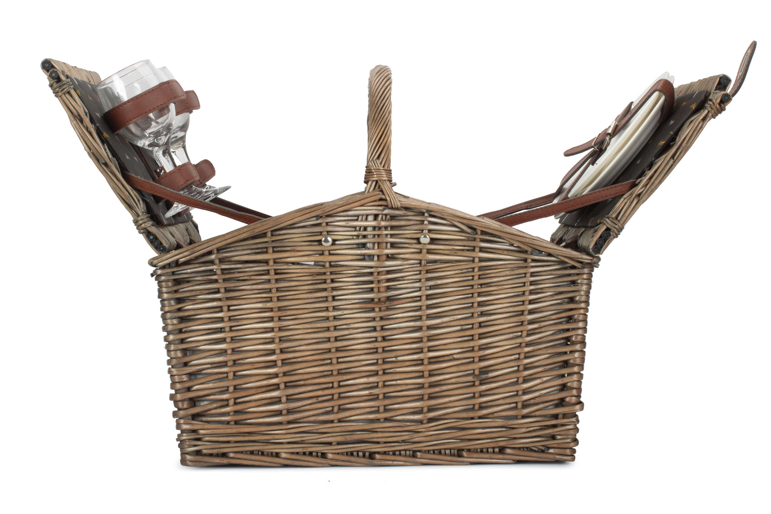 2 Person Slope-Sided Picnic Hamper With Chiller Lining - Not A Boring Box