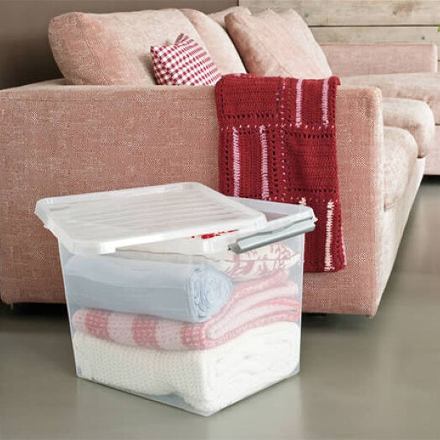 XL Lidded Plastic Storage Box - 52 Ltr